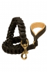 Braided Dog Leash with Stitched Handle