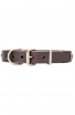 Fancy Design Leather Dog Collar with Nickel Pyramids