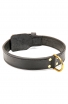 Amstaff 2ply Leather Dog Collar with Fur Protection Plate