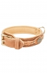 Doberman Padded Leather Dog Collar with Attractive Braids