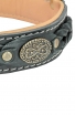 Royal Nappa Padded Mastiff Leather Collar Decorated with Braids