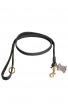 Stitched Leather Dog Leash with O-ring on the Handle