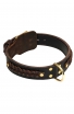 2 ply Leather German Shepherd Collar with Braids