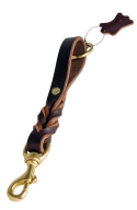 Braided Leather Short Leash