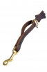 Classic Stitched Short Dog Leash with O-Ring on the Handle