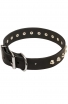 German Shepherd Collar with Nickel-Plated Pyramids