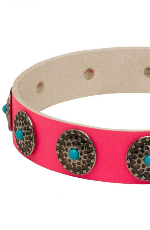 Get Pink Leather German Shepherd Collar | Female Dog Collars