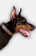 Doberman Collar with Barbed Wire Painting