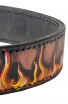 Hand Painted Leather Mastiff Collar with Red Flame