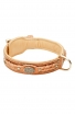 Fashion Nappa Padded Leather Dog Collar with Attractive Braids