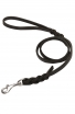 1/2 inch Wide Braided Leather Dog Leash with Stainless Steel Snap-hook