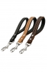 Short Dog Lead with Black Nappa Padded Handle and Stainless Steel Snap Hook