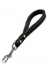 Short Dog Lead with Black Nappa Padded Handle and Stainless Steel Snap Hook