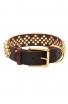 Decorative Fully Spiked Leather Collar with Brass Spikes