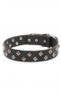 Fancy Dog Collar with Dotted Pyramids