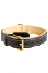 Nappa Padded Leather Dog Collar with Fur Protection Plate