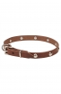 Extra Soft Leather Dog Collar with 1 Row Nickel Studs