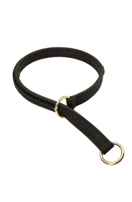 Braided 2 Ply Leather Choke Dog Collar