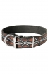 Hand Painted Leather Collar for Dog  “Barbed Wire”