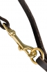 Baby Soft English Leather Leash with Several Snap Hooks and Rings