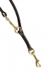 Baby Soft English Leather Leash with Several Snap Hooks and Rings