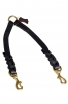 Braided Leather Coupler for Walking Two Dogs