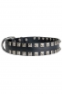 Fancy Studded Leather Dog Collar with Small Nickel Studs