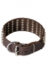 3 inch Wide Spiked Leather Dog Collar with 5 Rows of Studs