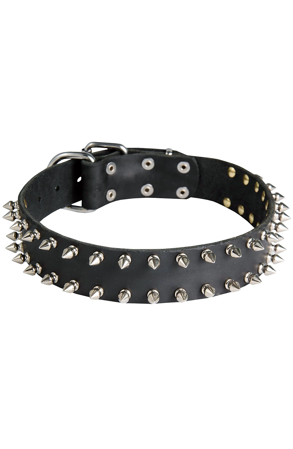 Spiked Leather Dog Collar and Braided Leash Set - Old Mill Store