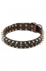 Spiked Leather Dog Collar with Awesome Decoration