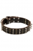 Unique Studded and Spiked Leather Dog Collar