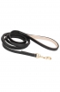 Handmade Leather Dog Leash with Nappa Support Material on the Handle