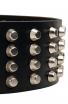 Extra Wide Studded Leather Dog Collar with Pyramids for Large Dogs