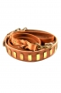 Leather Set of Decorated Dog Collar and Braided Leash