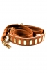 Leather Set of Decorated Dog Collar and Braided Leash