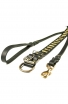 Leather Set of Decorated Dog Collar and Braided Leash