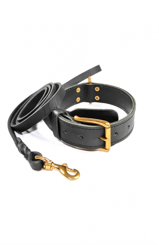  Dog Leather Collar and 4 ft Leash, KUDES Adjustable Basic  Collar with Bell Leather Pet Leash Set, Checkered Pattern Durable Leather  Collar and Leash with Metal Buckle for Small Medium