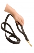 Braded Leather Dog Leash with Double Handle