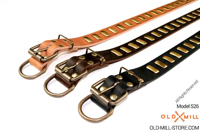 Set Black Brown Tan Dog Collars